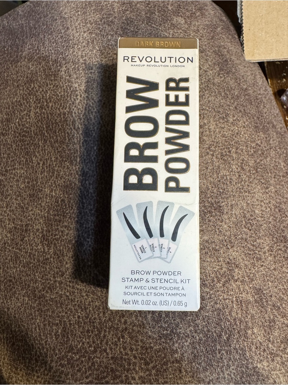 Revolution Brow Powder Stamp & Stencil Kit — Dark Brown
